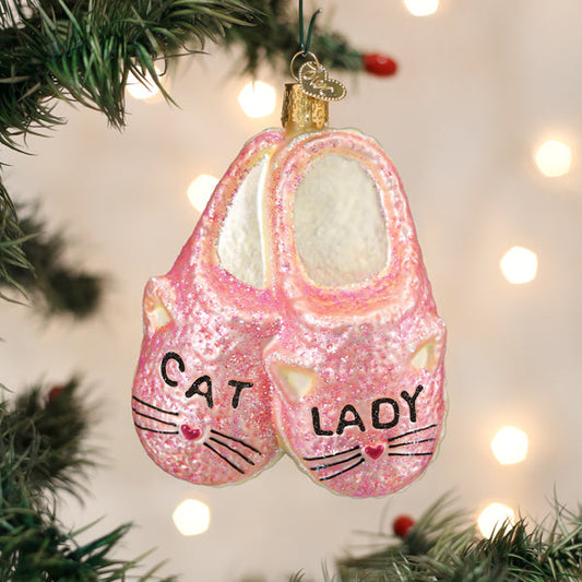 Cat Lady Slippers Ornament - Southlake Paws