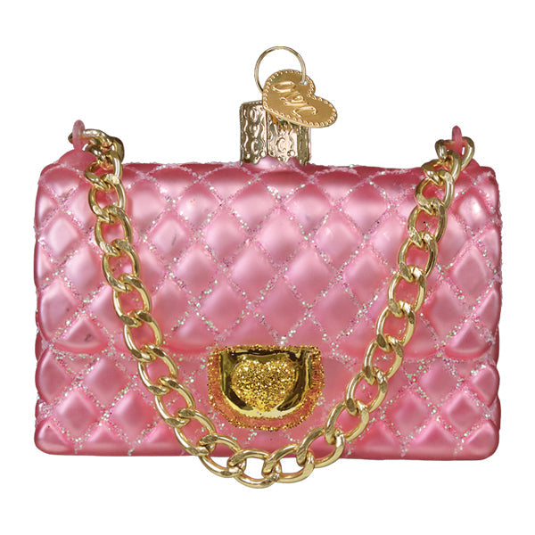 Quilted Purse Ornament - Southlake Paws