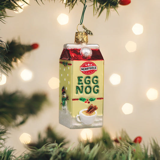 Eggnog Carton Ornament - Southlake Paws