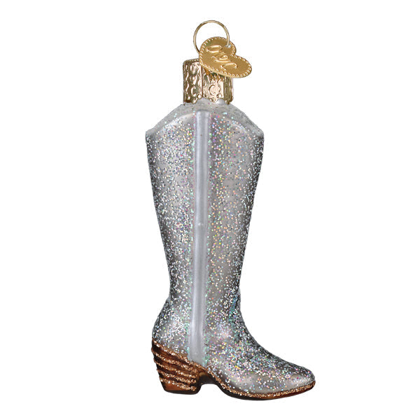 Glittered Boot Ornament - Southlake Paws