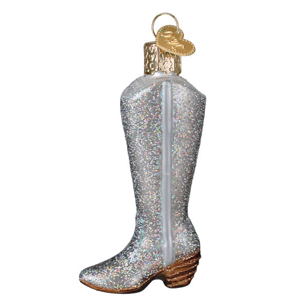 Glittered Boot Ornament - Southlake Paws