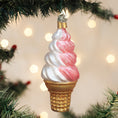 Load image into Gallery viewer, Strawberry Swirl Soft Serve Ornament - Southlake Paws
