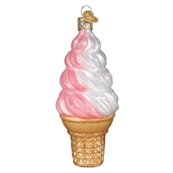 Strawberry Swirl Soft Serve Ornament - Southlake Paws