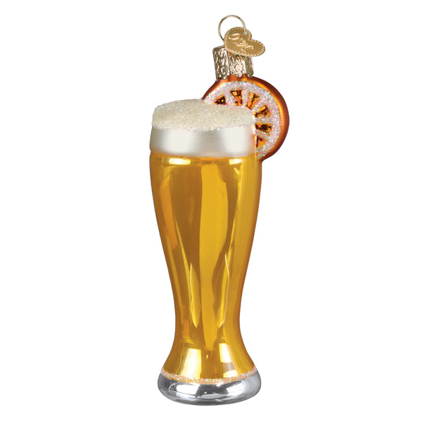 Glass Of Blue Moon Beer Ornament - Southlake Paws