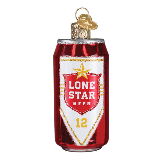 Lone Star Beer Can Ornament - Southlake Paws
