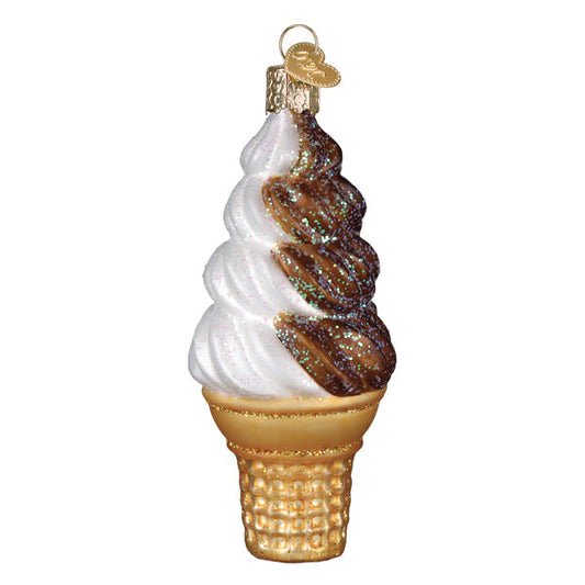 Chocolate Swirl Soft Serve Ornament - Southlake Paws