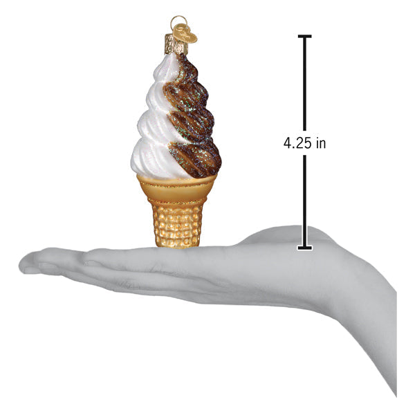 Chocolate Swirl Soft Serve Ornament - Southlake Paws