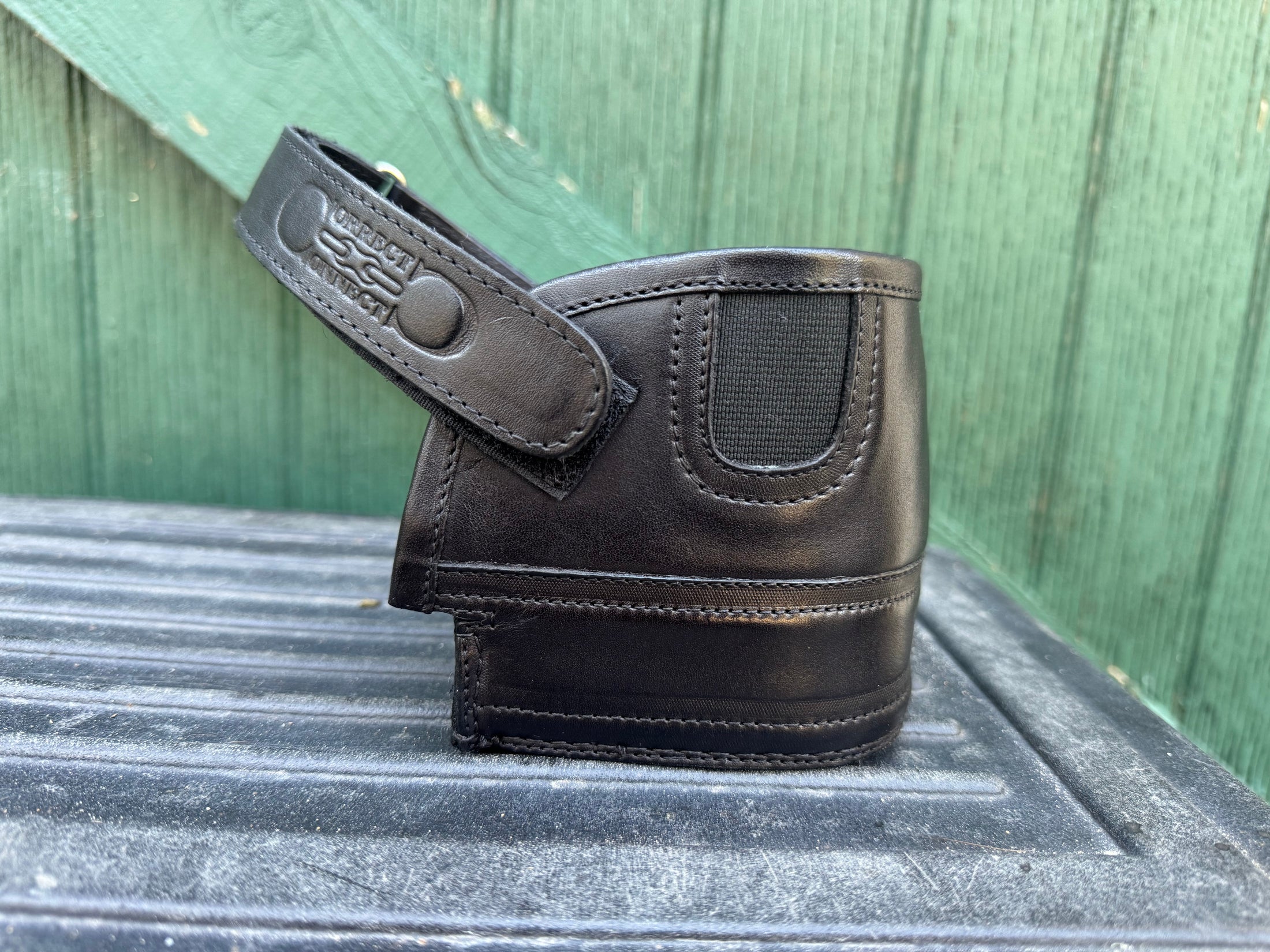 Equisole EXternal-Weighted Training Aid by Southlake Paws, featuring a sleek black design with adjustable strap and textured 