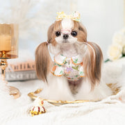 Luxury design dog dress tulip chiffon 2 colors 