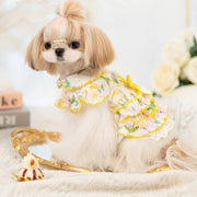 Luxury design dog dress tulip chiffon 2 colors 
