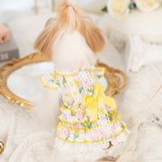 Luxury design dog dress tulip chiffon 2 colors 