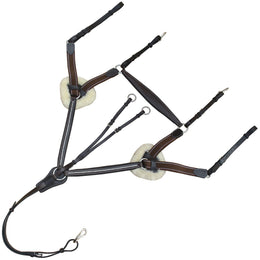 ExionPro 5 Point Bling Breastplate with Elastic & Sheepskin Padding