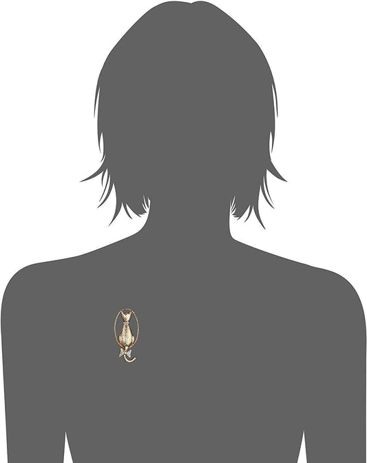 Backwards Cat Crystal Pin