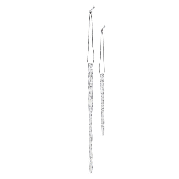 Clear Glass Icicles Set Of 24 Ornament - Southlake Paws
