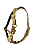 Load image into Gallery viewer, Glam Gold Embossed Studded Italian Leather Harness
