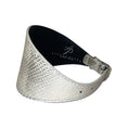 Load image into Gallery viewer, Stunning Silver Snake 4” Wide Style Collar With Silver Classic Hardware
