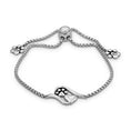 Load image into Gallery viewer, Paw Print And Heart Jewelry, Sterling Silver Close To My Heart Adjustable Bracelet

