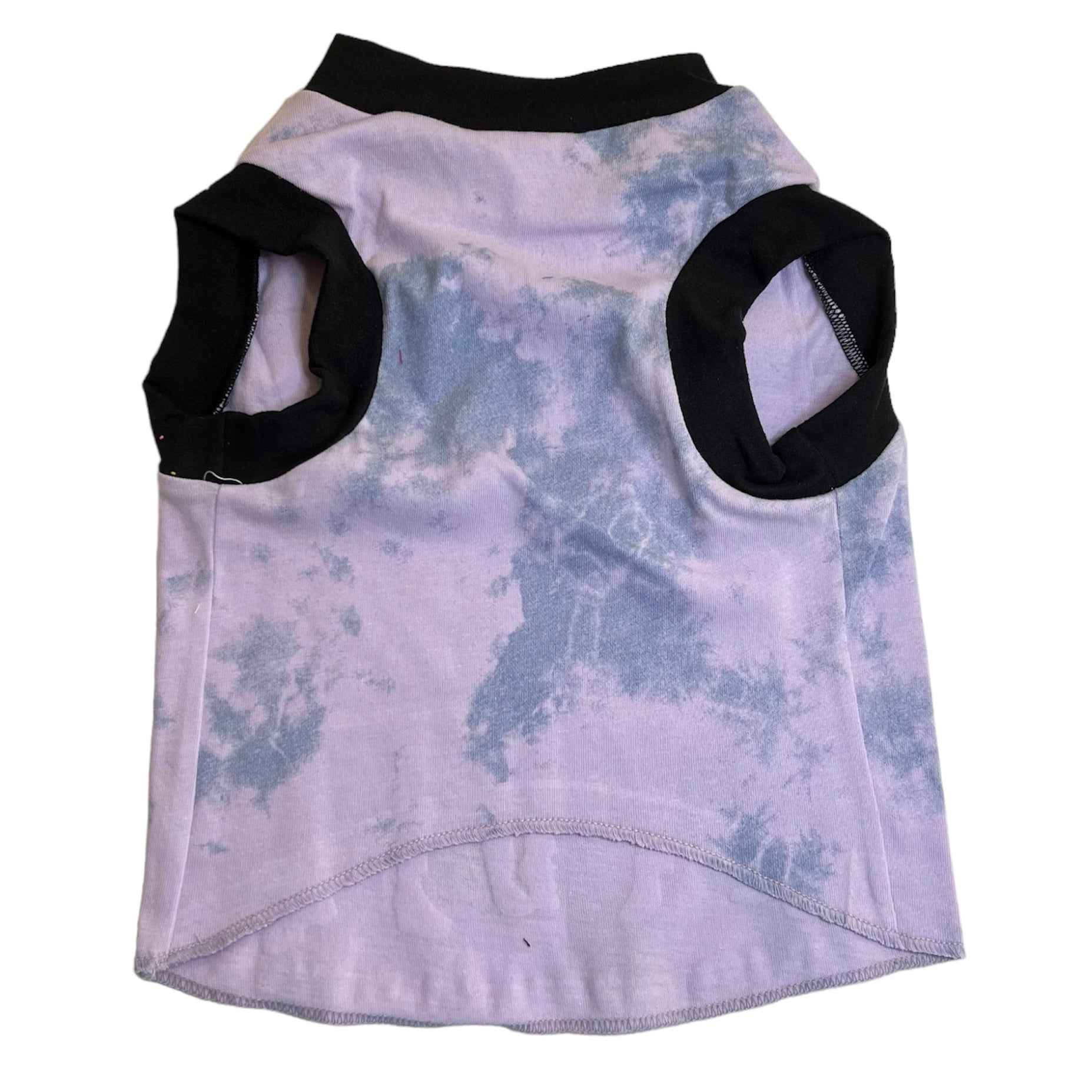 Upcycled Dog Tank - M "KISS PURP/BLK"