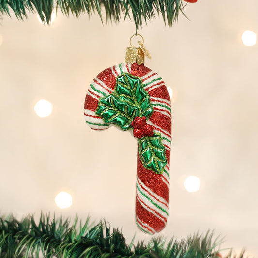 Glistening Candy Cane Ornament - Southlake Paws