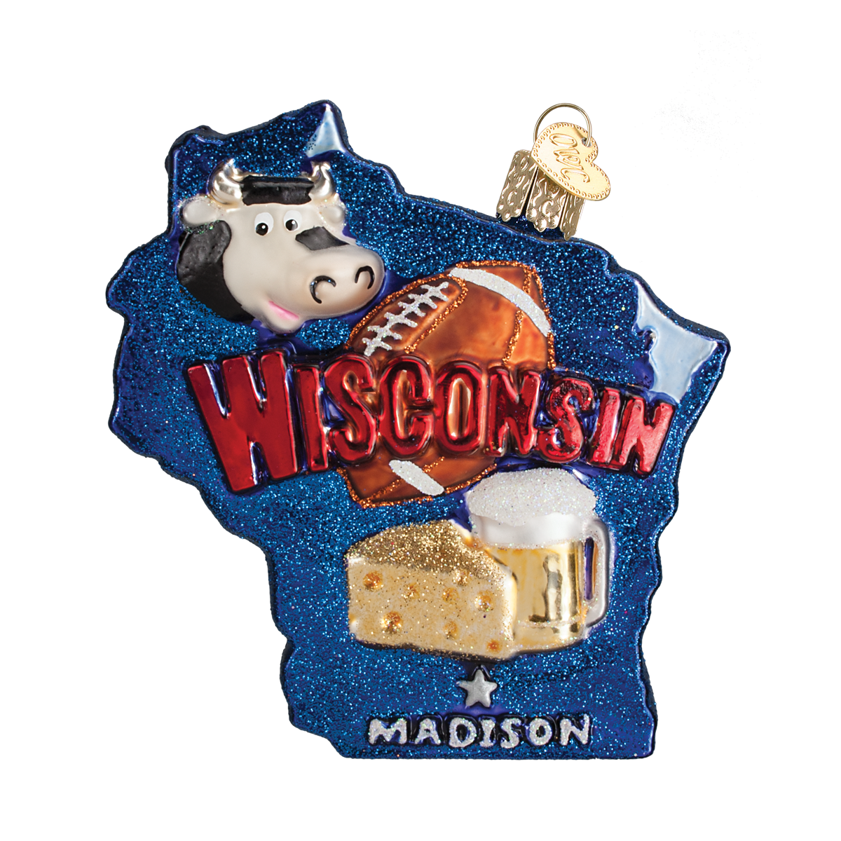 State Of Wisconsin Ornament - Southlake Paws