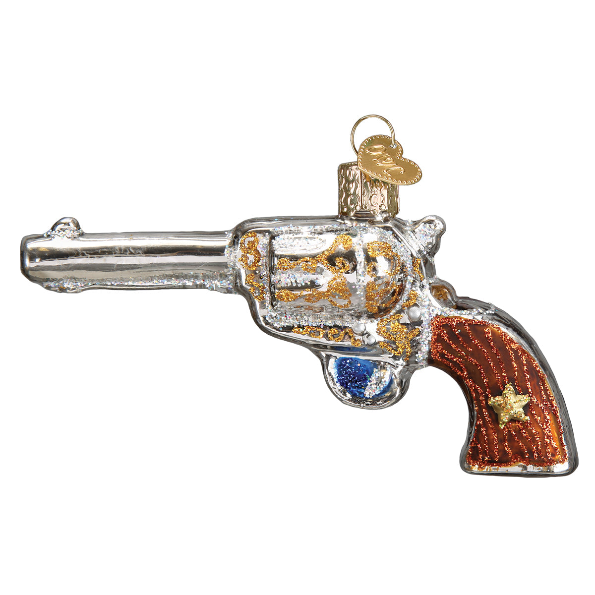 Western Revolver Ornament - Southlake Paws