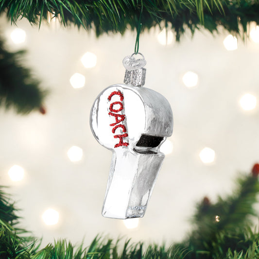 Coach's Whistle Ornament - Southlake Paws