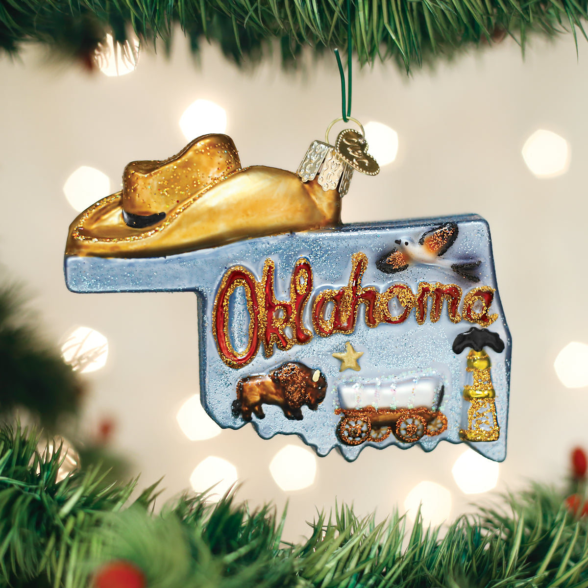 State Of Oklahoma Ornament - Southlake Paws