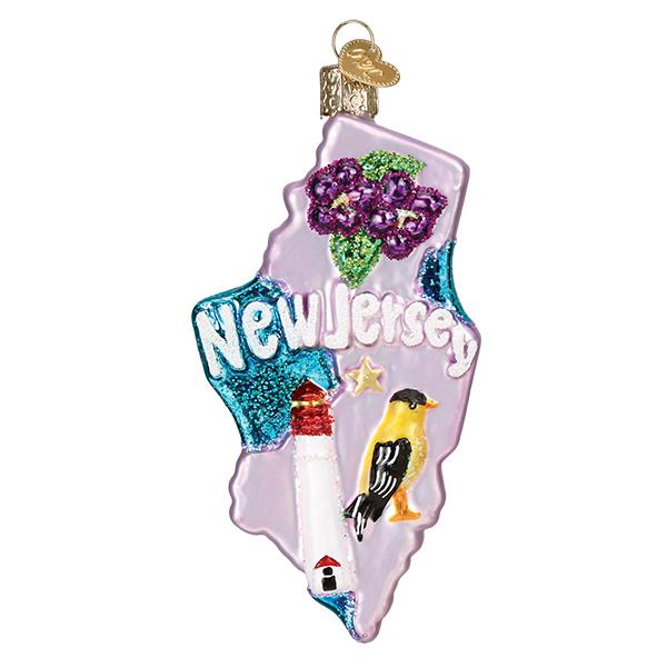 State Of New Jersey Ornament - Southlake Paws