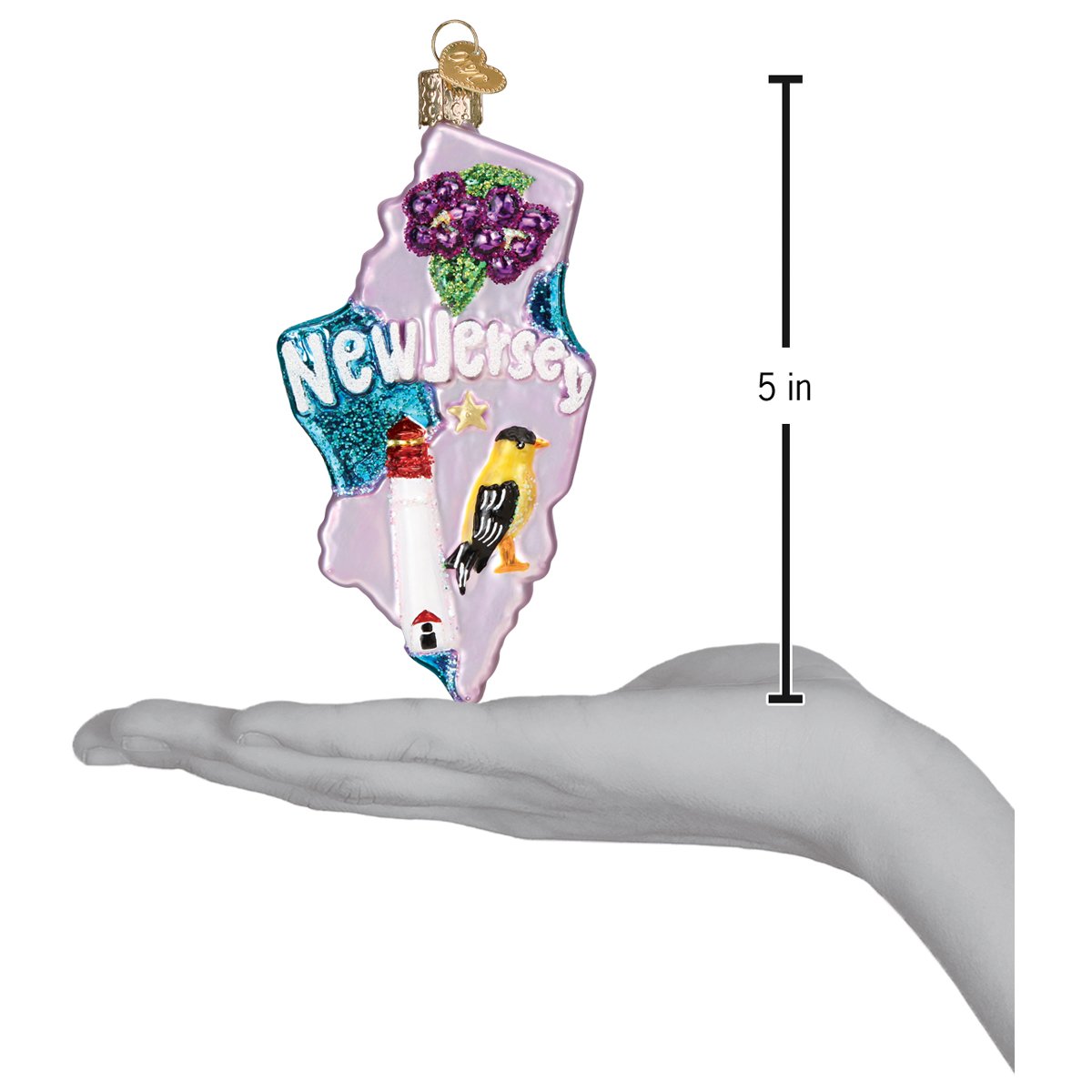 State Of New Jersey Ornament - Southlake Paws