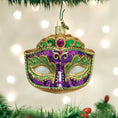 Load image into Gallery viewer, Mardi Gras Mask Ornament - Southlake Paws
