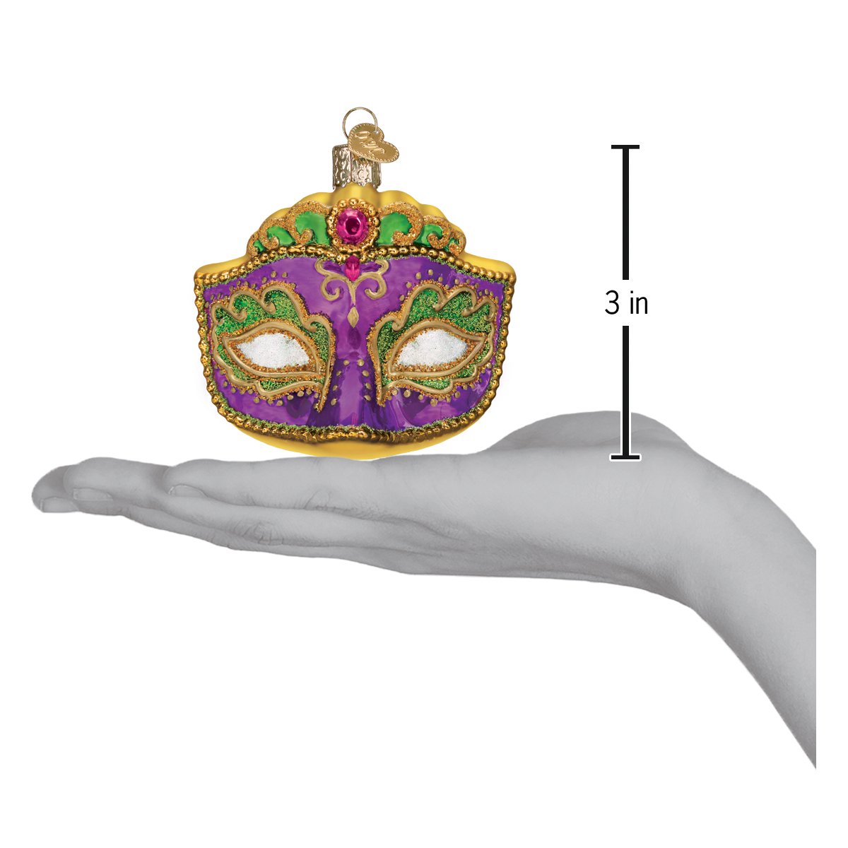 Mardi Gras Mask Ornament - Southlake Paws
