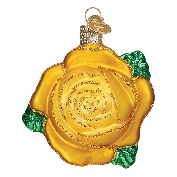 Yellow Rose Ornament - Southlake Paws