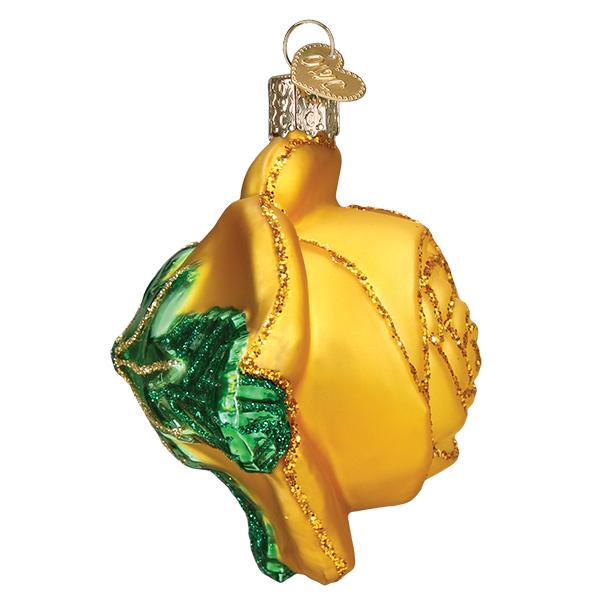 Yellow Rose Ornament - Southlake Paws