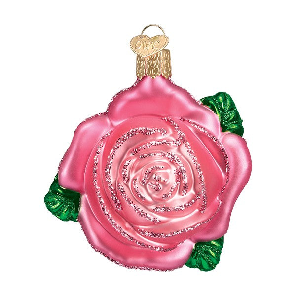 Pink Rose Ornament - Southlake Paws
