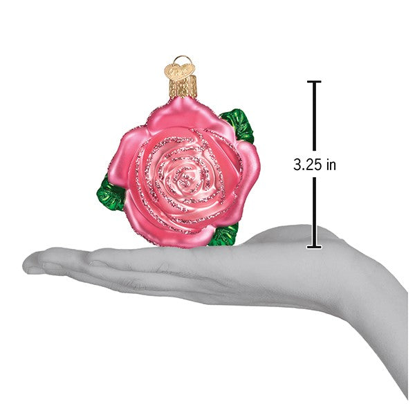 Pink Rose Ornament - Southlake Paws
