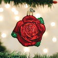 Load image into Gallery viewer, Red Rose Ornament - Southlake Paws
