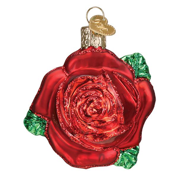 Red Rose Ornament - Southlake Paws