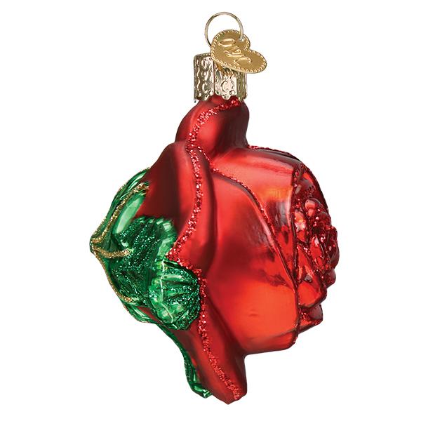 Red Rose Ornament - Southlake Paws