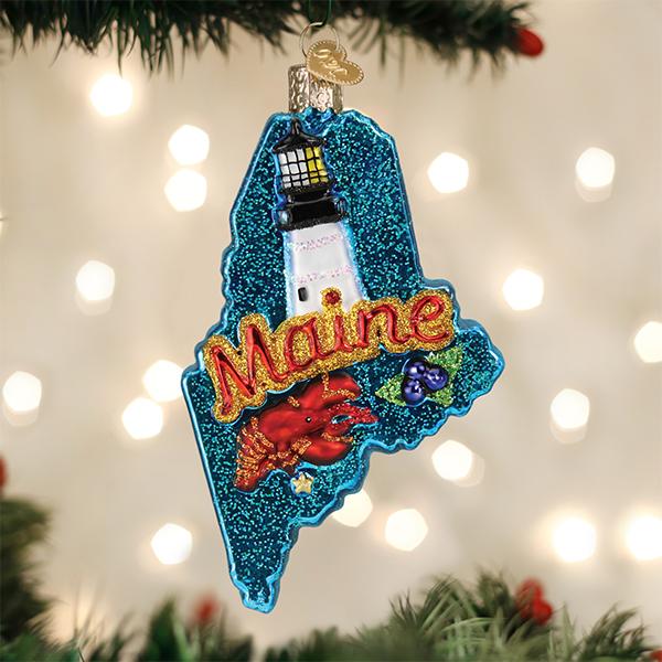 State Of Maine Ornament - Southlake Paws