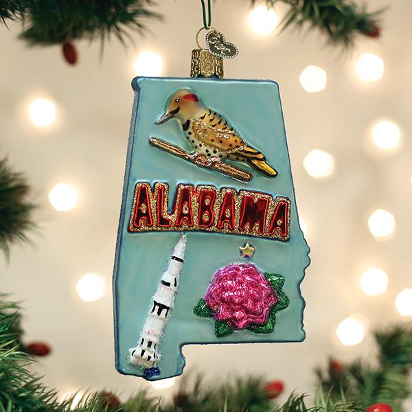 State Of Alabama Ornament - Southlake Paws