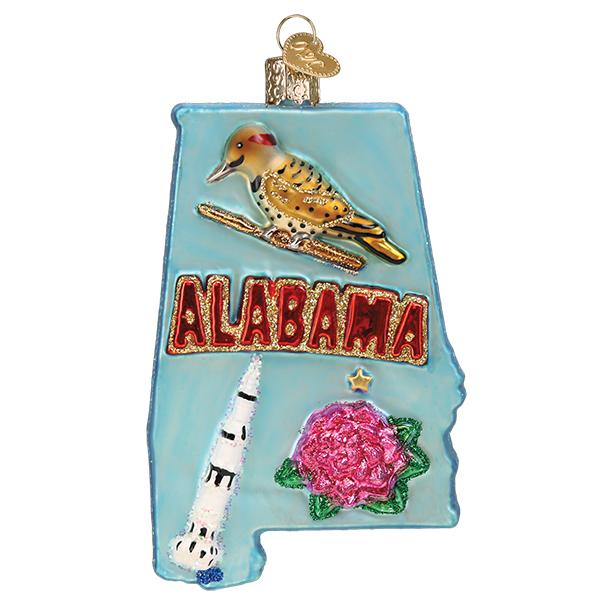 State Of Alabama Ornament - Southlake Paws