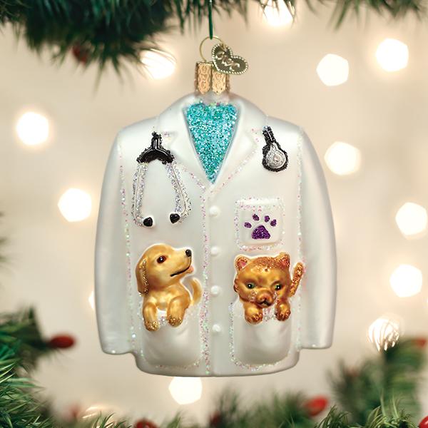 Veterinarian's Coat Ornament - Southlake Paws