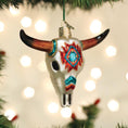Load image into Gallery viewer, Southwestern Steer Skull Ornament - Southlake Paws
