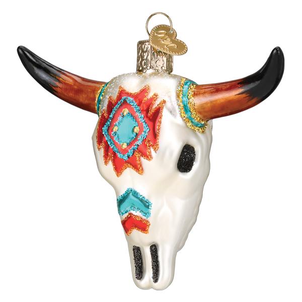 Southwestern Steer Skull Ornament - Southlake Paws