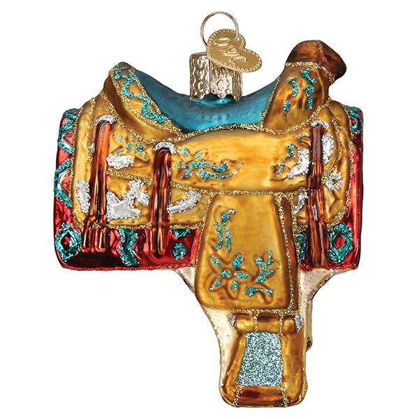 Western Saddle Ornament - Southlake Paws