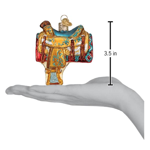 Western Saddle Ornament - Southlake Paws