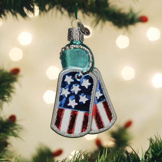 Military Tags Ornament - Southlake Paws