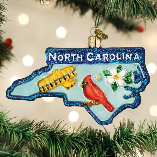 State Of North Carolina Ornament - Southlake Paws