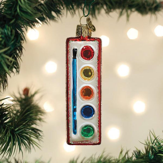 Watercolor Palette Ornament - Southlake Paws