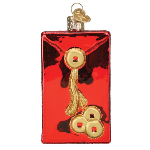 Lucky Red Envelope Ornament - Southlake Paws